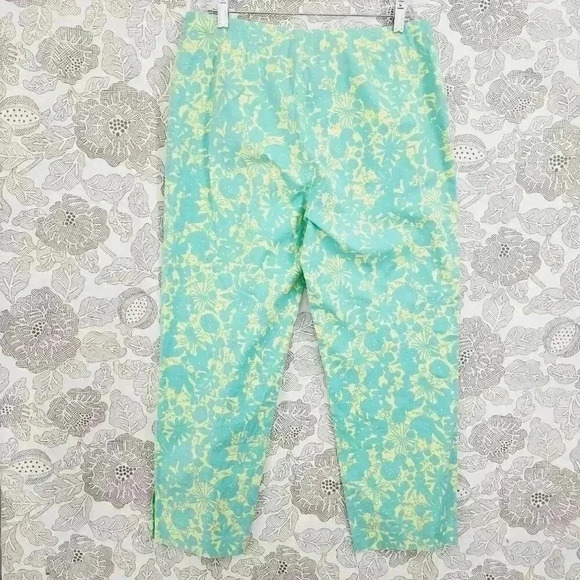 Sigrid Olsen Sport Womens Floral Cropped Pants Size 10 Cotton/Spandex Blend - Picture 2 of 7